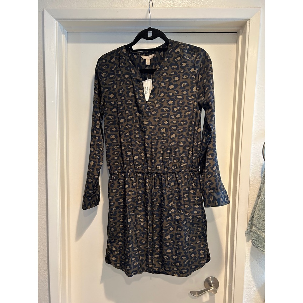 Leopard Drawstring Dress